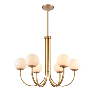 Caroline 32'' Wide 6-Light Chandeliers - Brushed Gold