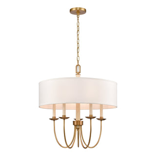 Neville 23'' Wide 5-Light Chandeliers - Natural Brass