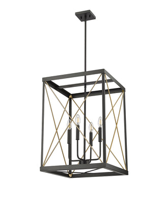 Terni 4-Light Pendant light Matte Black / Painted Modern Gold