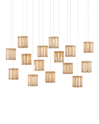 Daze 15-Light Linear Multi-Drop Pendant