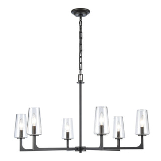 Fitzroy 34'' Wide 6-Light Chandeliers - Matte Black