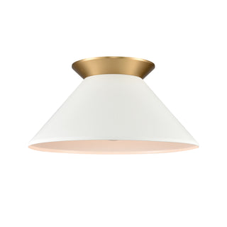 Cavendish 16'' Wide 1-Light Semi Flush Mount - Brushed Gold