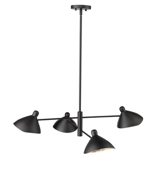 Warhol 4-Light Chandelier Ceiling Light Matte Black
