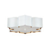 Grand Lotus White Flush Mount