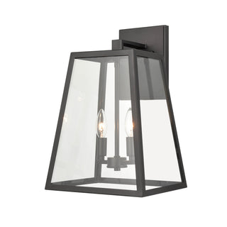 Grant 2-Light Outdoor Wall Sconce Powder Coated Black