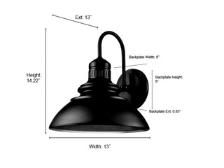 Adda Outdoor Wall Sconce Powder Coated Black
