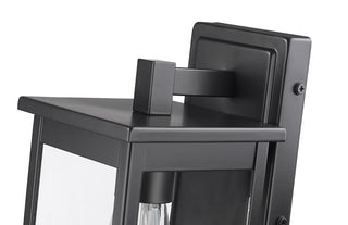 Bowton II 1-Light Outdoor Wall Sconce Powder Coated Black