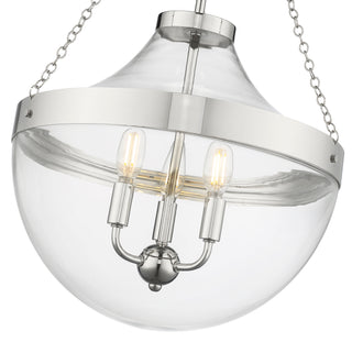 Clarra 3-Light Pendant Light Polished Nickel
