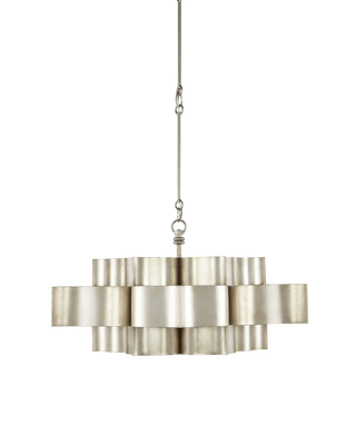 Grand Lotus Large Silver Chandelier