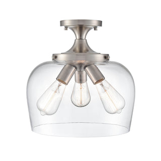Ashford 3-Light Semi-Flush Ceiling Mount - Brushed Nickel