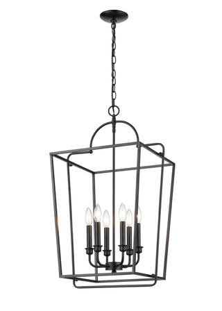 6-Light Pendant light Matte Black