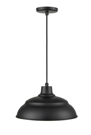 R Series 1-Light Cord Hung Warehouse Satin Black