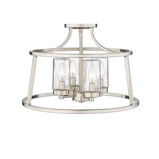 Errol 4-Light Semi-Flush Ceiling Mount Brushed Nickel
