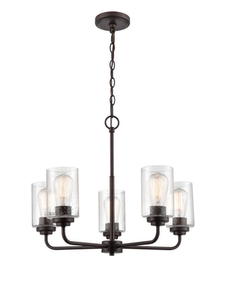 Moven 5-Light Chandelier Ceiling - Rubbed Bronze