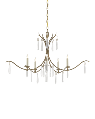 Marshallia Small Brass Chandelier