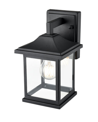 1-Light Outdoor Wall Sconce Textured Black