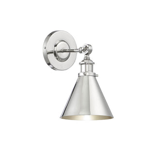 Glenn 1-Light Adjustable Wall Sconce in Polished Nickel Polished Nickel