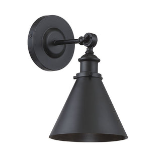 Glenn 1-Light Adjustable Wall Sconce in Matte Black Matte Black