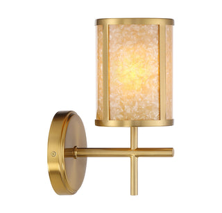 Camden 1-Light Bathroom Vanity Light in Warm Brass