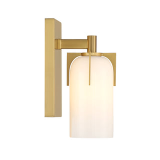 Caldwell 1-Light Bathroom Vanity Light in Warm Brass