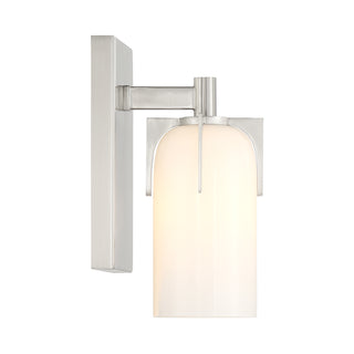 Caldwell 1-Light Bathroom Vanity Light in Satin Nickel