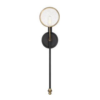 Oberyn 1-Light Wall Sconce in Vintage Black with Warm Brass Vintage Black with Warm Brass