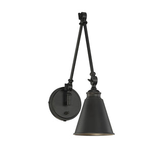 Morland 1-Light Adjustable Wall Sconce in Matte Black Matte Black