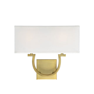 Rhodes 2-Light Wall Sconce in Warm Brass Warm Brass