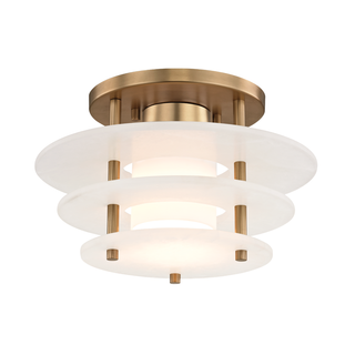 Gatsby Flush Mount with Aged Brass Finish