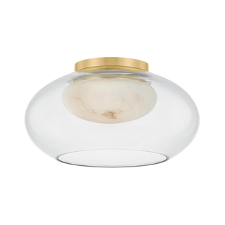 MOORE Flush Mount with AGED BRASS Finish