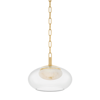MOORE Pendant with AGED BRASS Finish