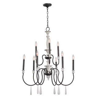 Brownell 30'' Wide 9-Light Chandeliers - Anvil Iron