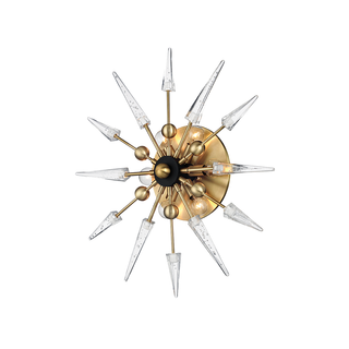 Sparta Wall Sconce with Aged Brass Finish