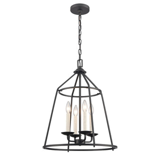 Ellisville 17.25'' Wide 4-Light Chandeliers - Matte Black