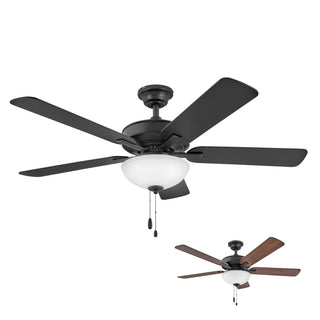 Metro Illuminated 52" LED Fan - Matte Black
