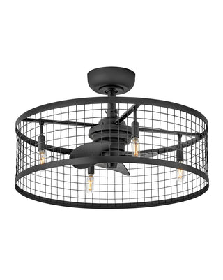 Finnigan 24" LED Fandelier - Matte Black