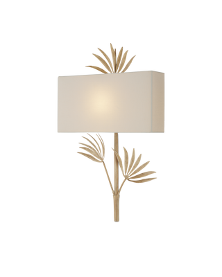 Calliope Coco Cream Wall Sconce, White Shade