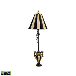 Carnival Stripe 32'' High 1-Light Table Lamp - Antique Black - Includes LED Bulb