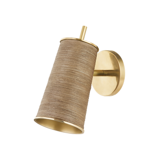 DELRAN Wall Sconce with Aged Brass Finish
