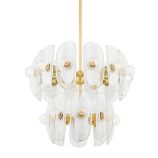 HILO Chandelier with Aged Brass Finish