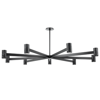 Predock Chandelier Black Brass