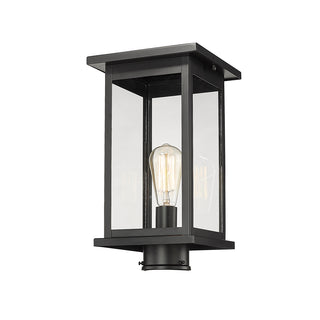 Bowton 1-Light Outdoor Post Lantern Powder Coated Black