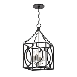 Octavio Lantern with Aged Iron/polished Nickel Combo Finish