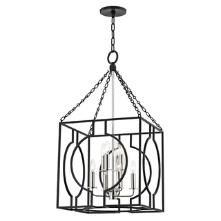 Octavio Lantern with Aged Iron/polished Nickel Combo Finish