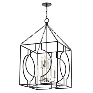 Octavio Lantern with Aged Iron/polished Nickel Combo Finish