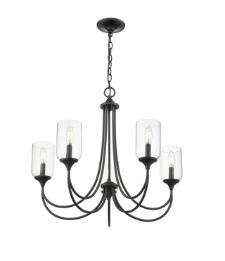 Waddingham 5-Light Chandelier Ceiling Light Matte Black