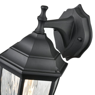 1-Light Outdoor Wall Sconce Textured Black