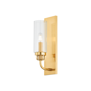 HALIFAX Wall Sconce with Aged Brass Finish