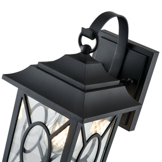 Allbert 1-Light Outdoor Wall Sconce Powder Coated Black