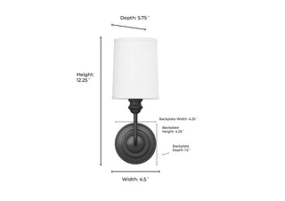 Leena 1-Light Wall Sconce Vintage Brass